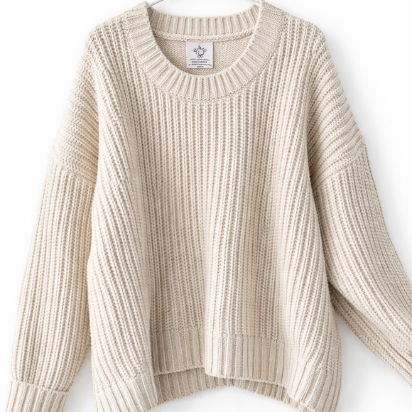 aerie Sweaters - Aerie Beige Knit Crew Neck Sweater